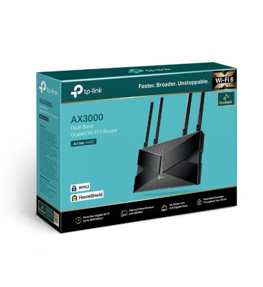 ROUTER TP-LINK AX3000 DUAL BANDA Gigabit Wi-Fi 6 ARCHER AX53