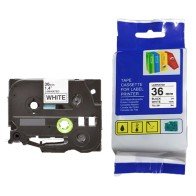 Cinta Compatible TZC-261 36mm Negro Blanco Adhesiva para Rotuladoras Brother