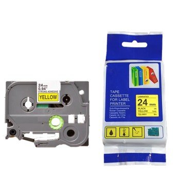 Cinta Compatible TZC-S651 24mm Súper Adhesiva para Rotuladoras Brother