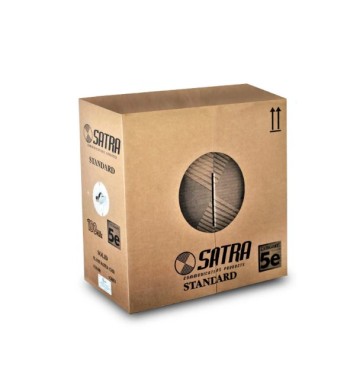 0201013006 | CABLE UTP SATRA CAT5E CM 24AWG  GRIS 305 MTS ROLLO SATRA SOLIDO