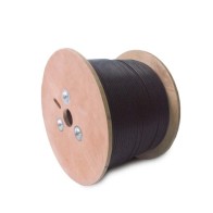 0202043010 CABLE SOLIDO UTP SATRA CAT 6 PARA EXTERIORES U/UTP-PE 23AWG NEGRO ROLLO 305 MTS SATRA