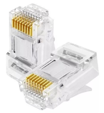 102040001 CONECTOR DE RED PLUG SATRA RJ45 CAT6 X CAJA DE 100 UNIDADES