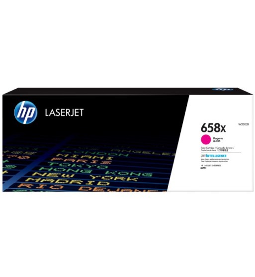 W2003X CARTUCHO DE TONER HP ORIGINAL W2003X (658X) LASER JET M571 MAGENTA  28,000 PGS