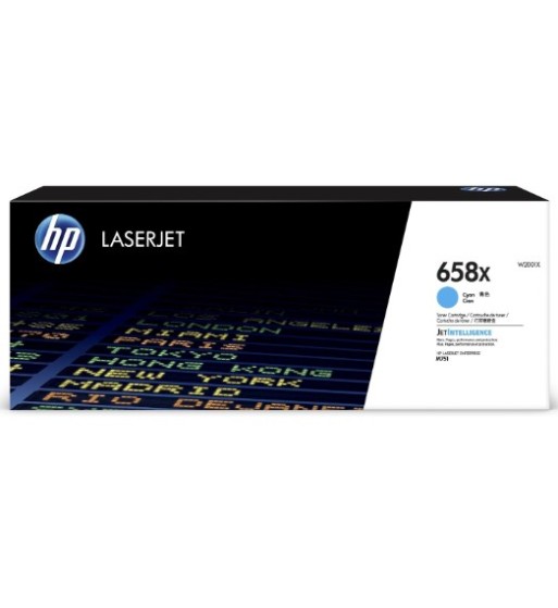 W2001X CARTUCHO DE TONER HP ORIGINAL W2001X (658X) LLASER JET M571 CYAN 28,000 PGS