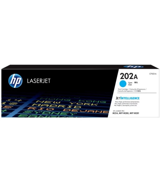 CF501A CARTUCHO DE TONER HP ORIGINAL CF501A (202A) CYAN LJ PRO M254 1,300 PGS