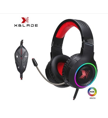 GXB-ES9280 AUDIFONO C/MICROF. XBLADE GAMING ELITE PIRANHA USB 7.1 VIBRACIÓN RGB  NEGRO