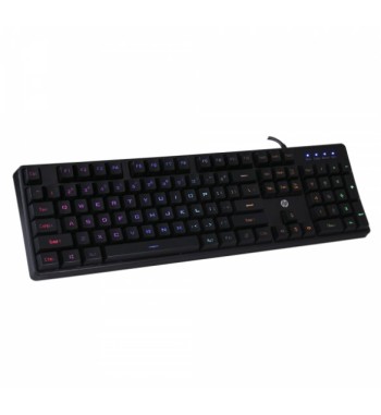 TECLADO GAMING HP K300 CON LUCES TRASERAS LED CONEXION CABLE USB