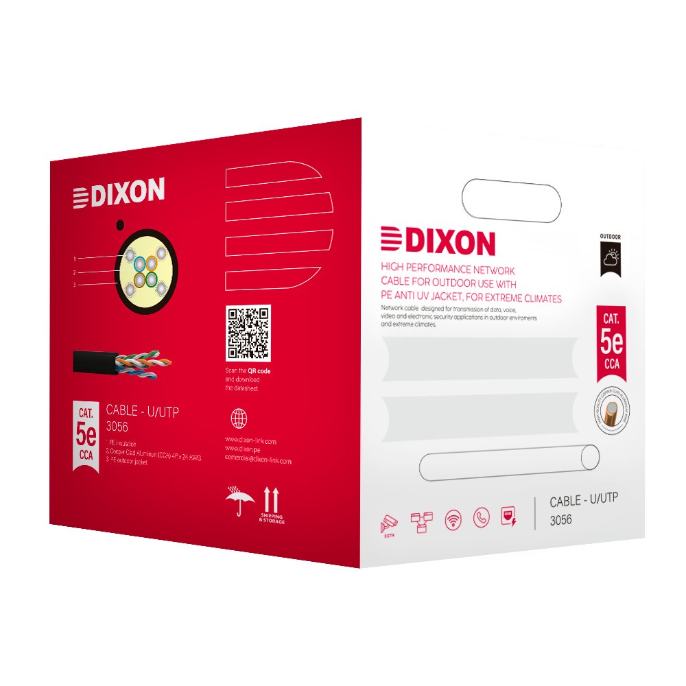 CABLE UTP DIXON 3056 ROLLO 305 METROS NEGRO EXTERIOR