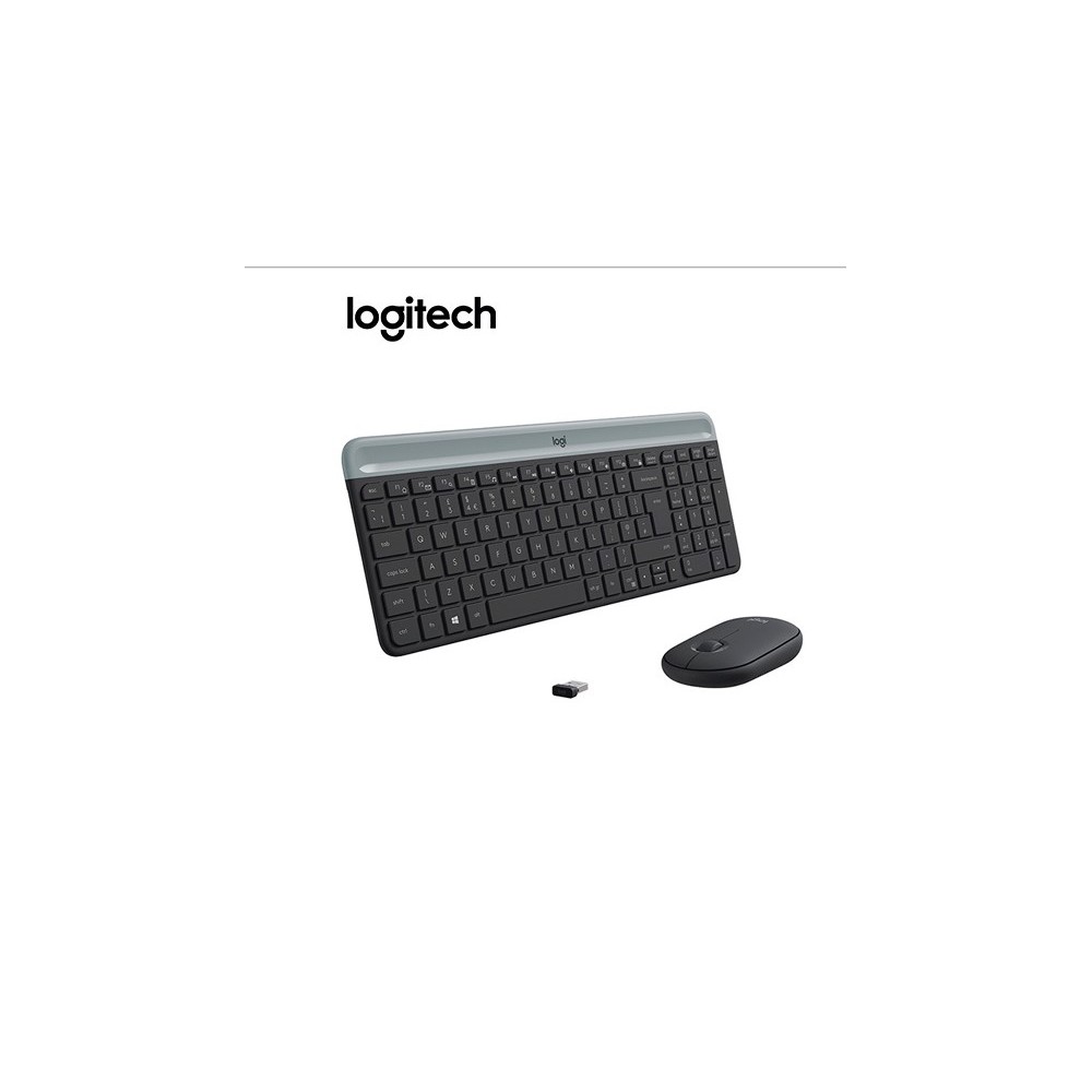 PN 920-009266 TECLADO LOGITECH + MOUSE MK470 INALAMBRICO USB SLIM NEGRO