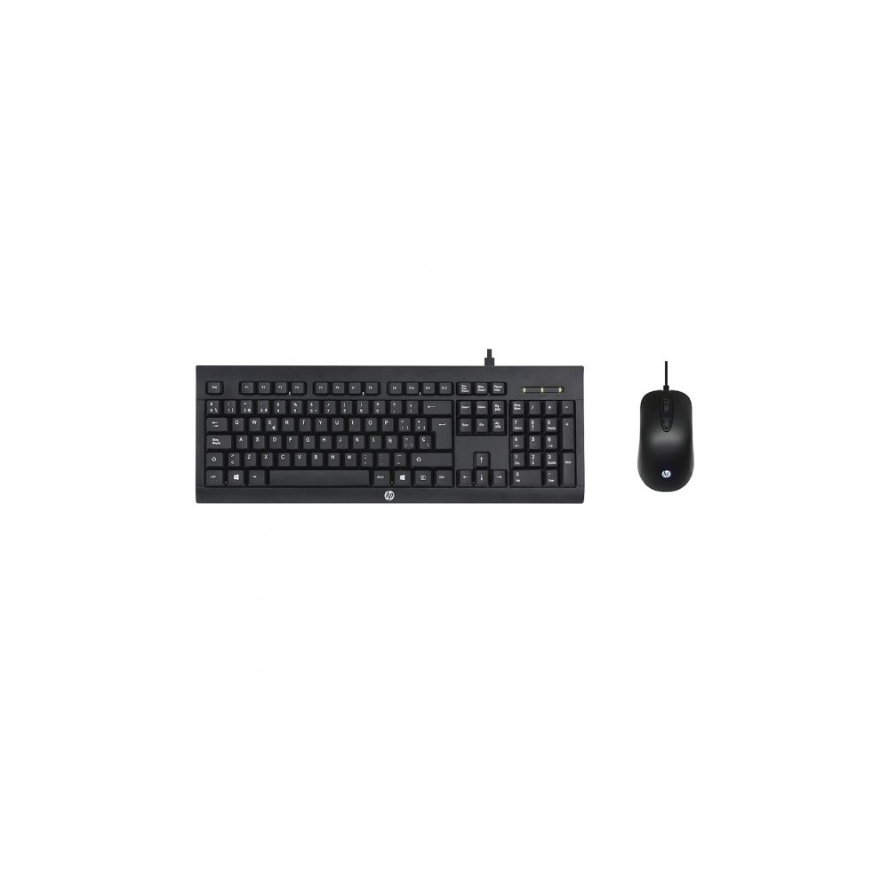 COMBO TECLADO HP KM100 Y MOUSE HP KM100 COLOR NEGRO TECLADO ERGONOMICO CABLE USB