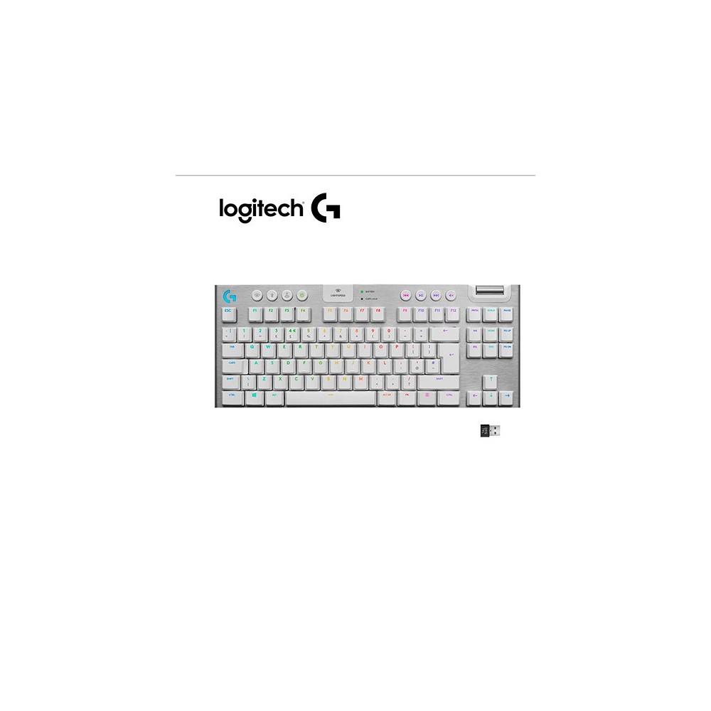 920- 009660 TECLADO LOGITECH G915 TKL LIGHTSPEED RGB LIGHTSYNC MECHANICAL COLOR BLANCO