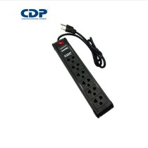 R-PS6  SUPRESOR DE PICOS CDP 06 TOMAS  220V  NEGRO