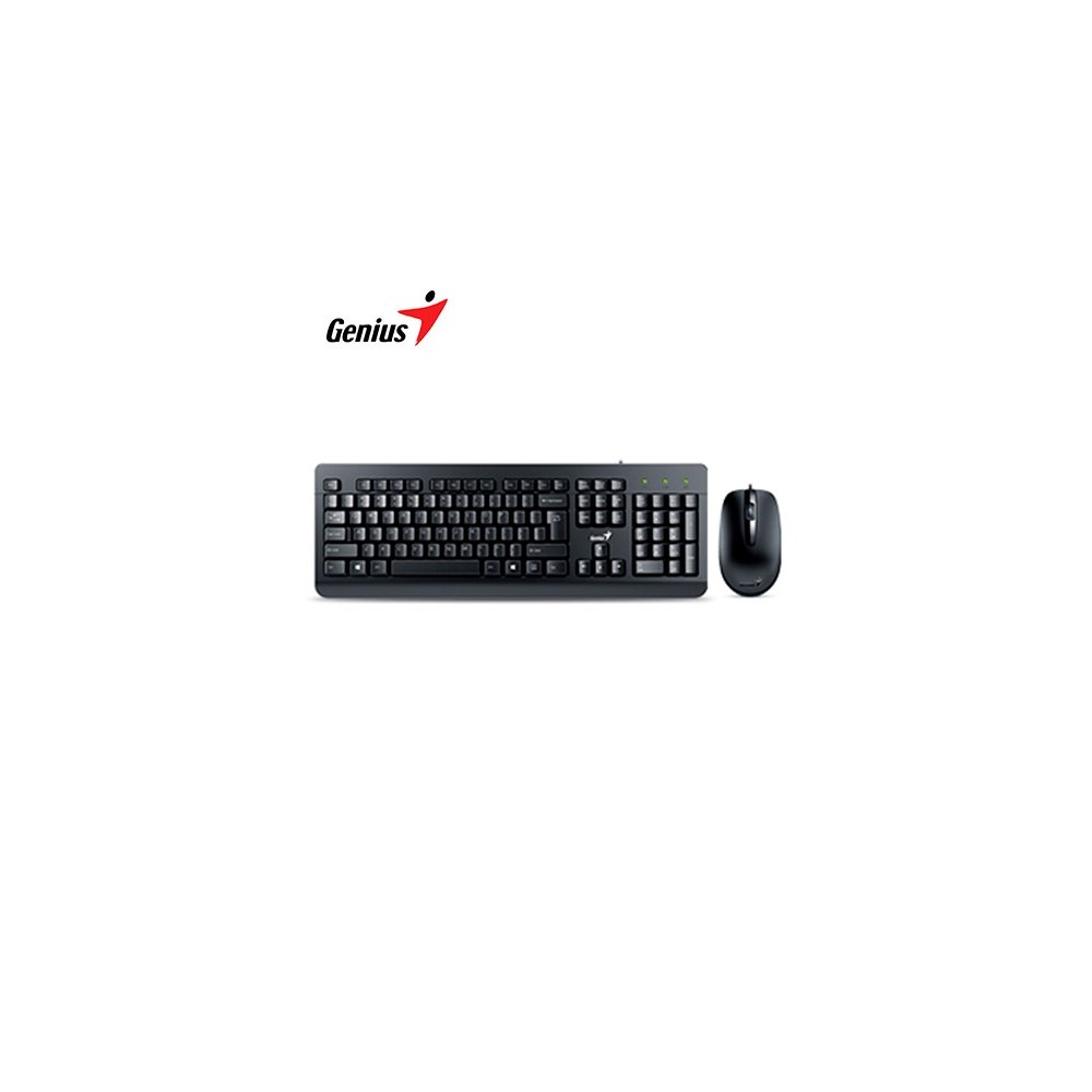 31330001414 TECLADO GENIUS + MOUSE KM-160 USB NEGRO