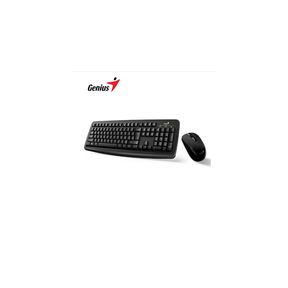 31340004401 TECLADO GENIUS + MOUSE KM-8100 INALAMBRICO SMART USB MULTIMEDIA NEGRO