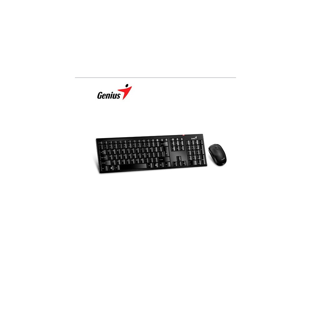 31340012407 TECLADO GENIUS + MOUSE 8000SE SLIMSTAR VOLUMEN CONTROL B NEGRO