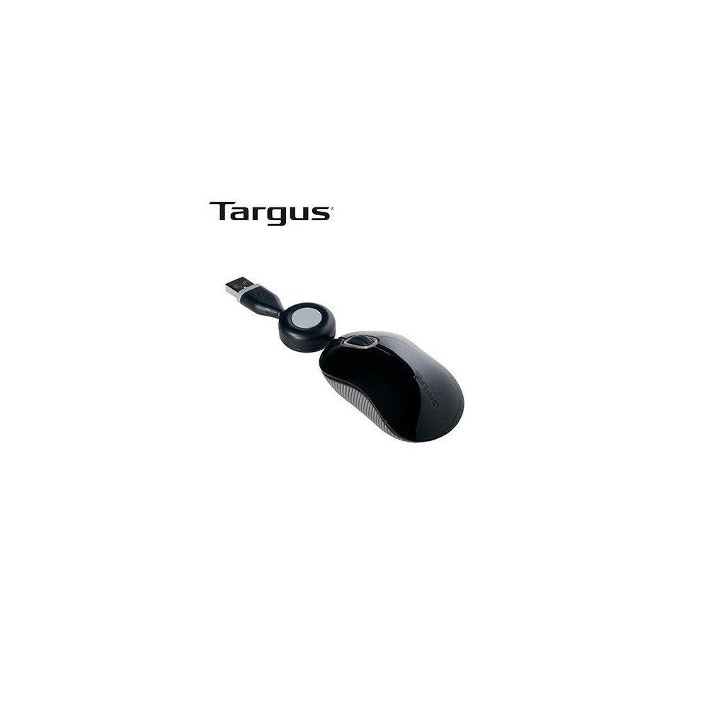 PN AMU75US MOUSE TARGUS COMPACT BLUE TRACE OPTICAL RETRACTABLE  NEGRO