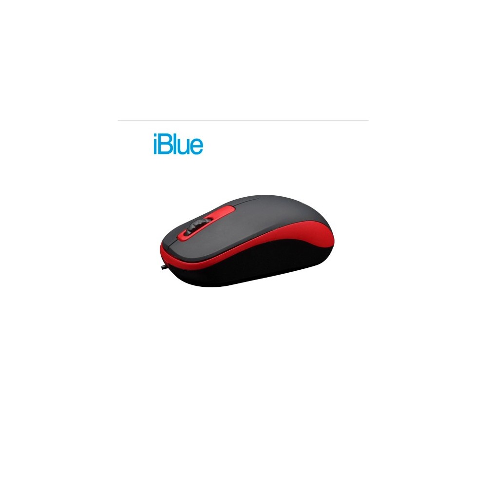 PN XMK-180-RD MOUSE IBLUE OPTICAL USB XMK-180 V2 NEGRO CON ROJO