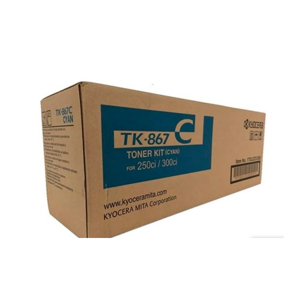 TK-867C  CARTUCHO TONER KYOCERA ORIGINAL CYAN RENDIMIENTO 12000 Páginas