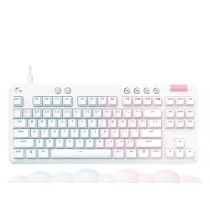 920- 010413 TECLADO LOGITECH G713 TKL MECHANICAL TACTILE RGB W/PALM REST COLECCIÓN AURORA COLOR BLANCO