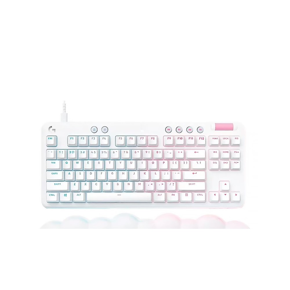 920- 010413 TECLADO LOGITECH G713 TKL MECHANICAL TACTILE RGB W/PALM REST COLECCIÓN AURORA COLOR BLANCO