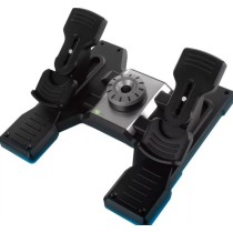 945- 000024 PEDALES LOGITECH G PARA TIMON SIMULADOR DE VUELO PRO CON FRENO  COLOR