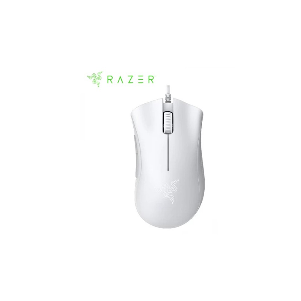 RZ01-03850200- R3M1 MOUSE RAZER DEATHADDER ESSENTIAL 6400 DPI GREEN LIGHT WHITE  BLANCO