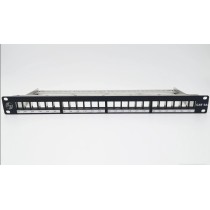 PATCH PANEL SATRA CATEGORIA 6A DE 24 PUERTOS CARGADOS  C JACKS BLINDADOS 0103022499