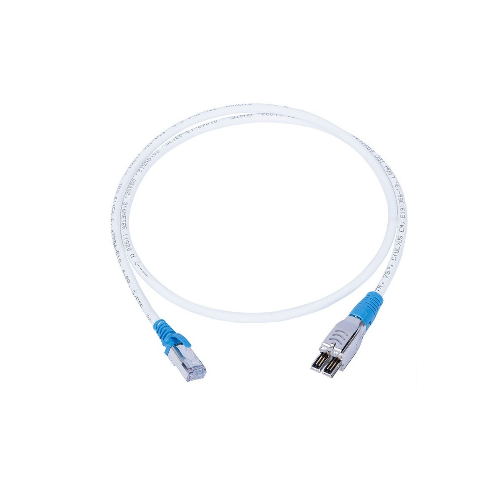 PATCH CORD TERA/RJ45 4 PARES LSZH 1M AZUL