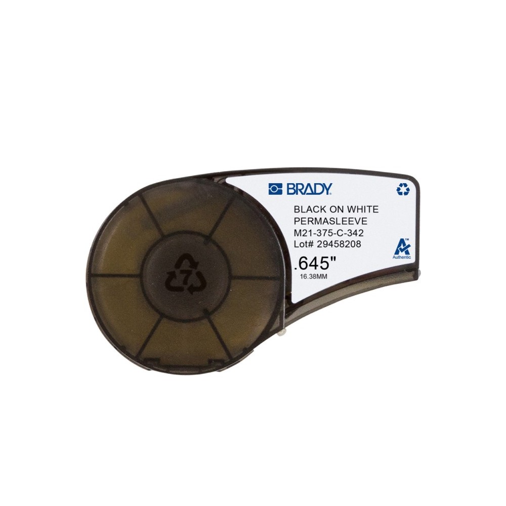 ETIQUETA TERMOCONTRAIBLE BRADY M21-375-C-342 BLANCO PARA  BMP21-PLUS, IDPAL, LABPAL, M210