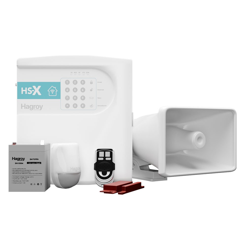 KIT ALARMA RESIDENCIAL HAGROY SMART HS-X Cableado