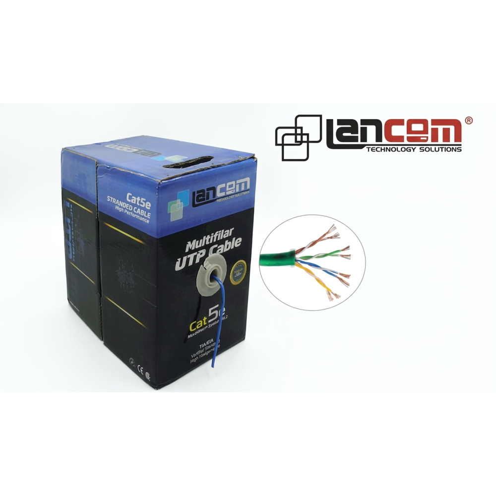 CABLE UTP LANCOM CAT5e MULTIFILAR DATA VERDE