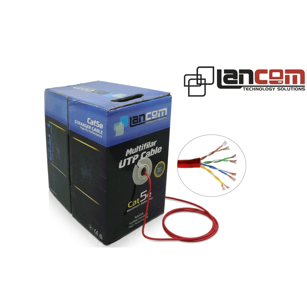 ZZ- CAT5E M RED CABLE UTP CAT5E MULTIFILAR DATA ROJO