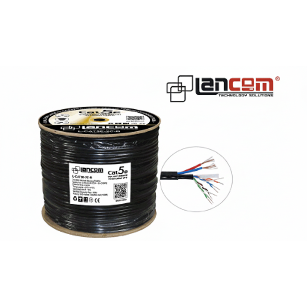 CABLE UTP LANCOM CAT5e P CAMARA 0.45MM 2 COPPER 305M BLACK