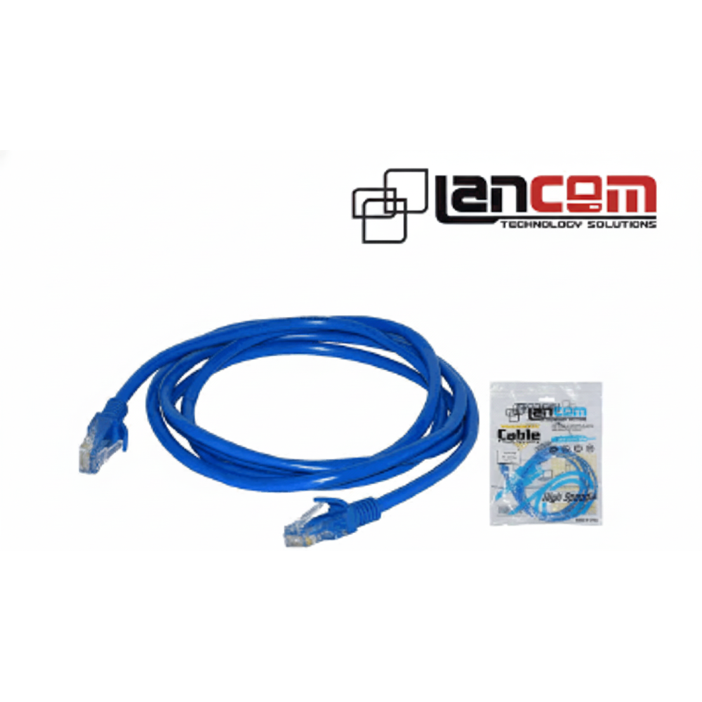CABLE PATCH CORD UTP LANCOM CAT5e 7X0.12MM 1M AZUL