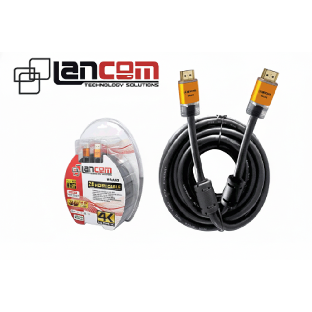 CABLE HDMI LANCOM 20m 24AWG METAL DORADO MAS FERRITA SIN MALLA V2.0