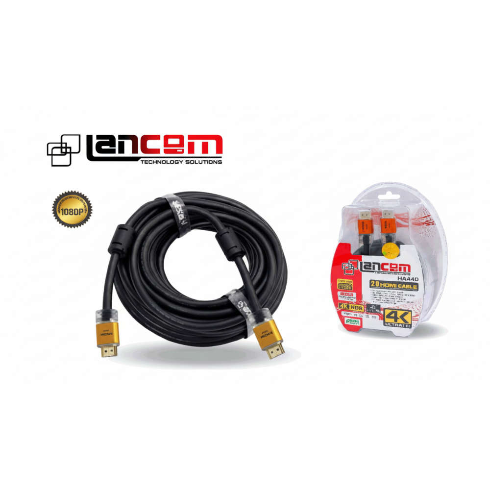 CABLE HDMI LANCOM 5m 28AWG METAL DORADO MAS FERRITA SIN MALLA V2.0