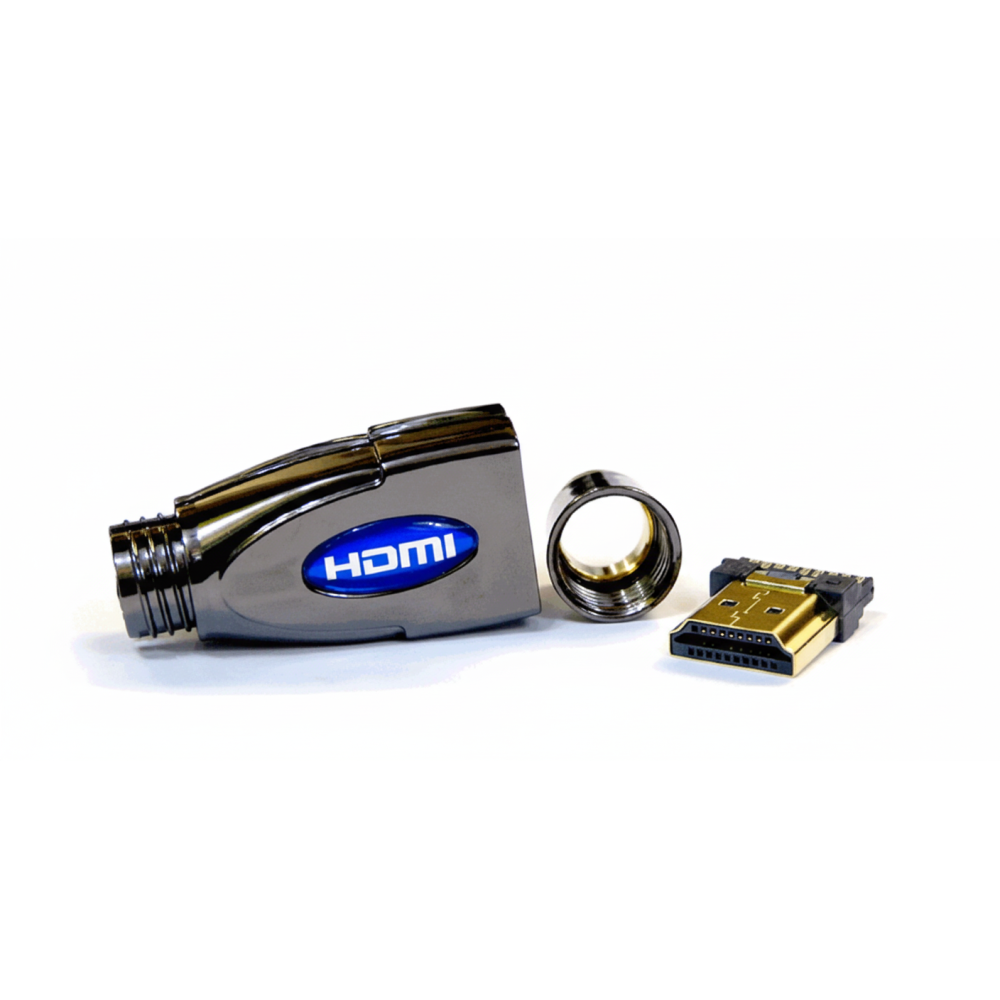 PLUG HDMI LANCOM CON CAPUCHA METAL NEGRO