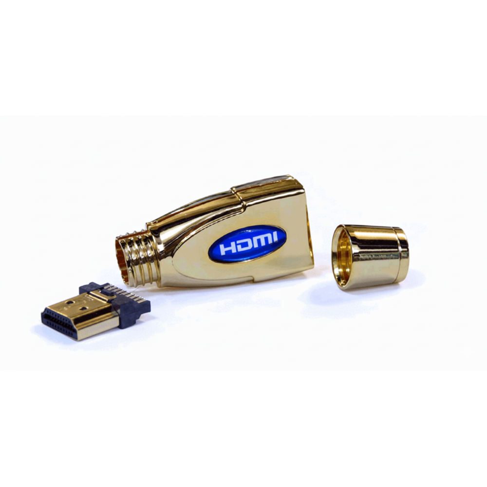 PLUG HDMI LANCOM CON CAPUCHA METAL DORADO