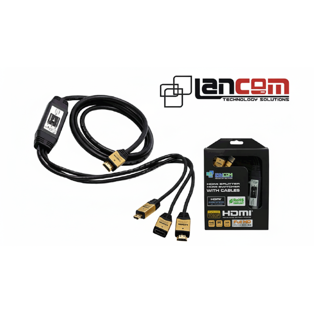 SWITCH HDMI CON CABLE 1m MAS 1 MICRO HDMI MAS 1F A 1M LANCON CAJ CO