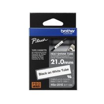 Cinta Termocontraible BROTHER HSE-251E 21mm Negra/Blanca 1.5m