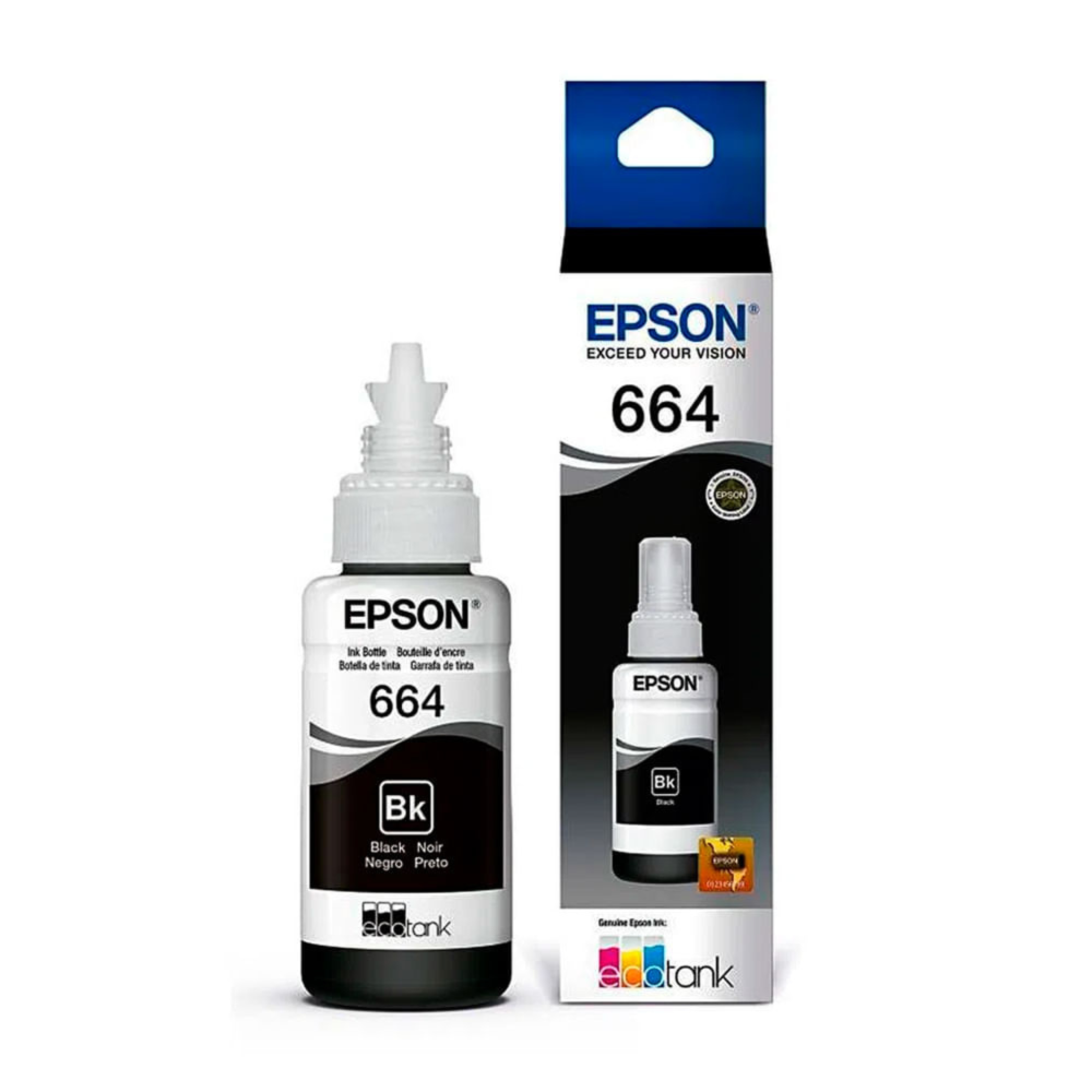 Tinta Original Epson T664120 Negro 4000 Páginas para Impresoras Epson