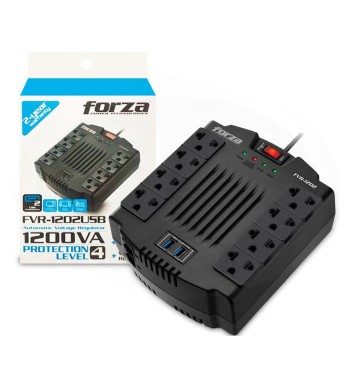 FVR-1202USB | FORZA FVR REGULADOR AUTOMÁTICO DE VOLTAJE - CA 220 V