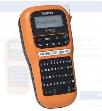 ROTULADORA BROTHER PTE110VP PORTATIL CON MALETIN