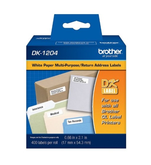 DK 1204 | ETIQUETAS AUTOADHESIVAS DE PAPEL PRE-CORTADO MULTIPRÓPOSITO (17 x 54 mm) - 400 unid.