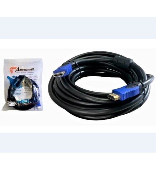 CABLE HDMI DE 5mts AMERICAN NET - CABEZA AZUL 1.4V